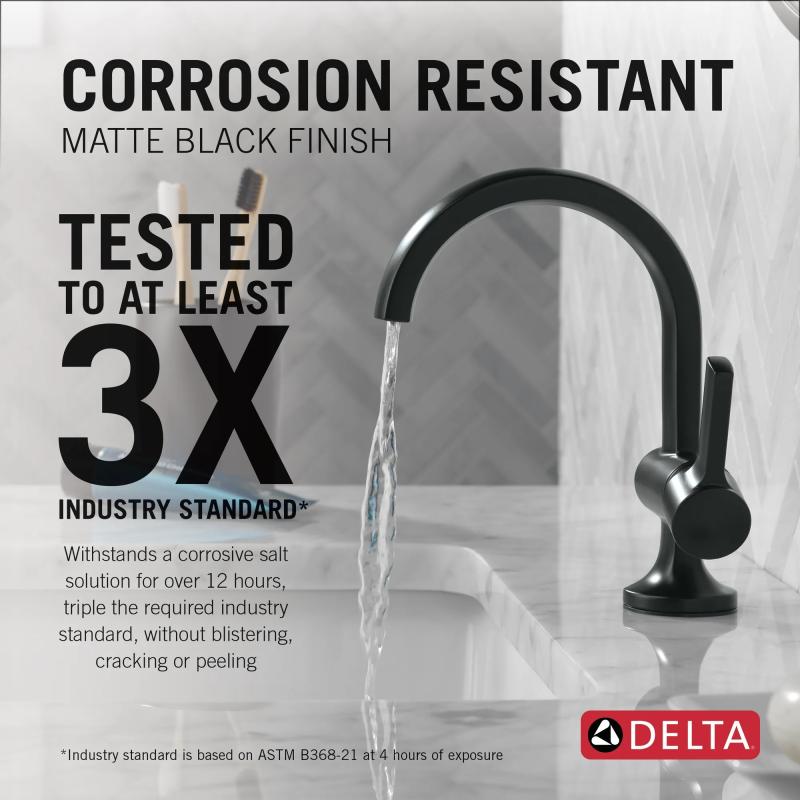 DELTA Albion  Single Handle Bathroom Faucet — Matte Black