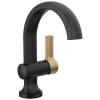 DELTA Albion  Single Handle Bathroom Faucet — Matte Black / Champagne Bronze