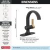 DELTA Albion  Single Handle Bathroom Faucet — Matte Black / Champagne Bronze