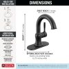 DELTA Roe Single Handle Bathroom Faucet — Matte Black