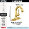 DELTA Roe Single Handle Bathroom Faucet — Brushed Gold