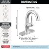 DELTA Roe Single Handle Bathroom Faucet — Chrome