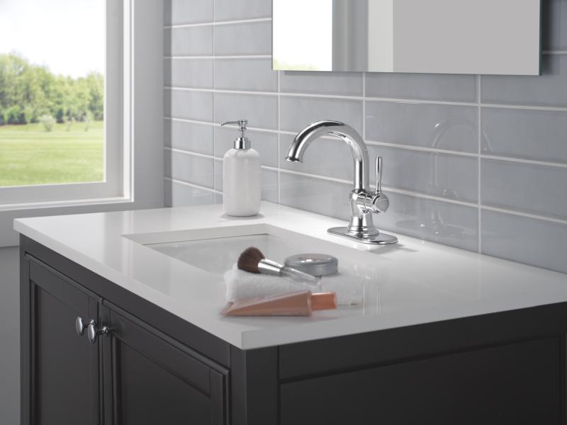 DELTA Roe Single Handle Bathroom Faucet — Chrome
