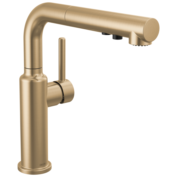 DELTA Daneri Single Handle Pull-Out Kitchen Faucet — Champagne Bronze