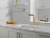 DELTA Daneri Single Handle Pull-Out Kitchen Faucet — Champagne Bronze