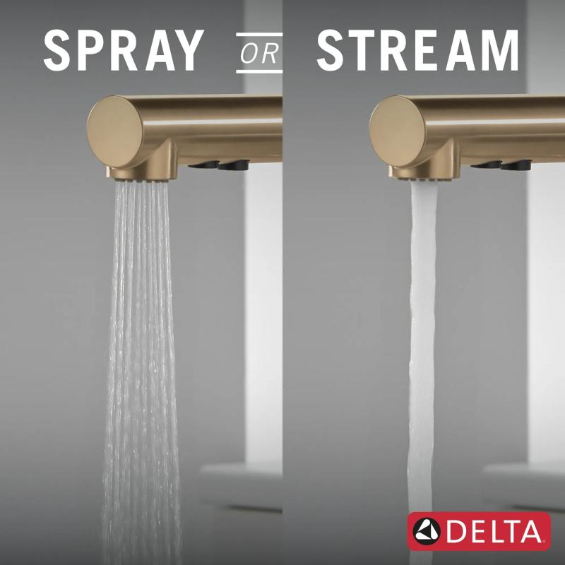 DELTA Daneri Single Handle Pull-Out Kitchen Faucet — Champagne Bronze