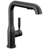 DELTA Almari Single Handle Pull-Out Kitchen Faucet — Matte Black