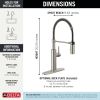 DELTA Antoni Single-Handle Pull-Down Spring Kitchen Faucet — Spotshield Stainless