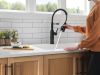 DELTA Theodora Single-Handle Pull-Down Spring Kitchen Faucet — Matte Black