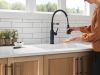 DELTA Theodora Single-Handle Pull-Down Spring Kitchen Faucet — Matte Black