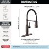 DELTA Theodora Single-Handle Pull-Down Spring Kitchen Faucet — Venetian Bronze