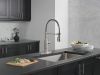 DELTA Theodora Single-Handle Pull-Down Spring Kitchen Faucet — Spotshield Stainless