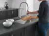 DELTA Theodora Single-Handle Pull-Down Spring Kitchen Faucet — Spotshield Stainless