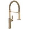 DELTA Rhett Single Handle Pull-Down Spring Kitchen Faucet — Champagne Bronze