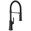 DELTA Ermelo Single Handle Pull-Down Spring Kitchen Faucet — Matte Black