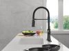 DELTA Ermelo Single Handle Pull-Down Spring Kitchen Faucet — Matte Black