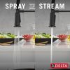 DELTA Ermelo Single Handle Pull-Down Spring Kitchen Faucet — Matte Black