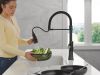 DELTA Ermelo Single Handle Pull-Down Spring Kitchen Faucet — Matte Black