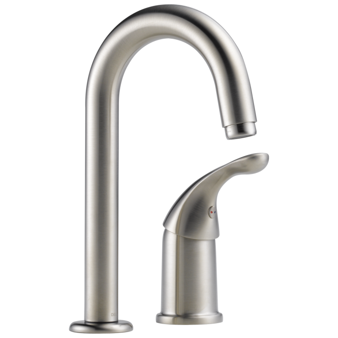 DELTA 134 / 100 / 300 / 400 Series Single Handle Bar / Prep Faucet — Stainless