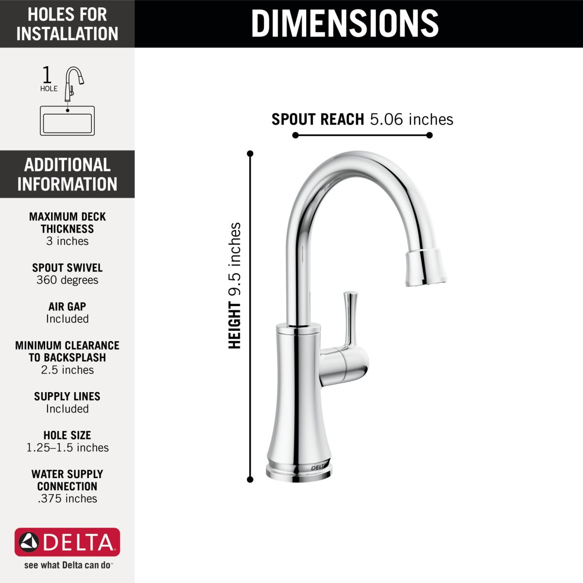 DELTA Other Transitional Beverage Faucet — Chrome