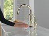 DELTA Other Contemporary Round Beverage Faucet — Polished Nickel