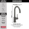 DELTA Trinsic True Bar Limited Swivel — Black Stainless