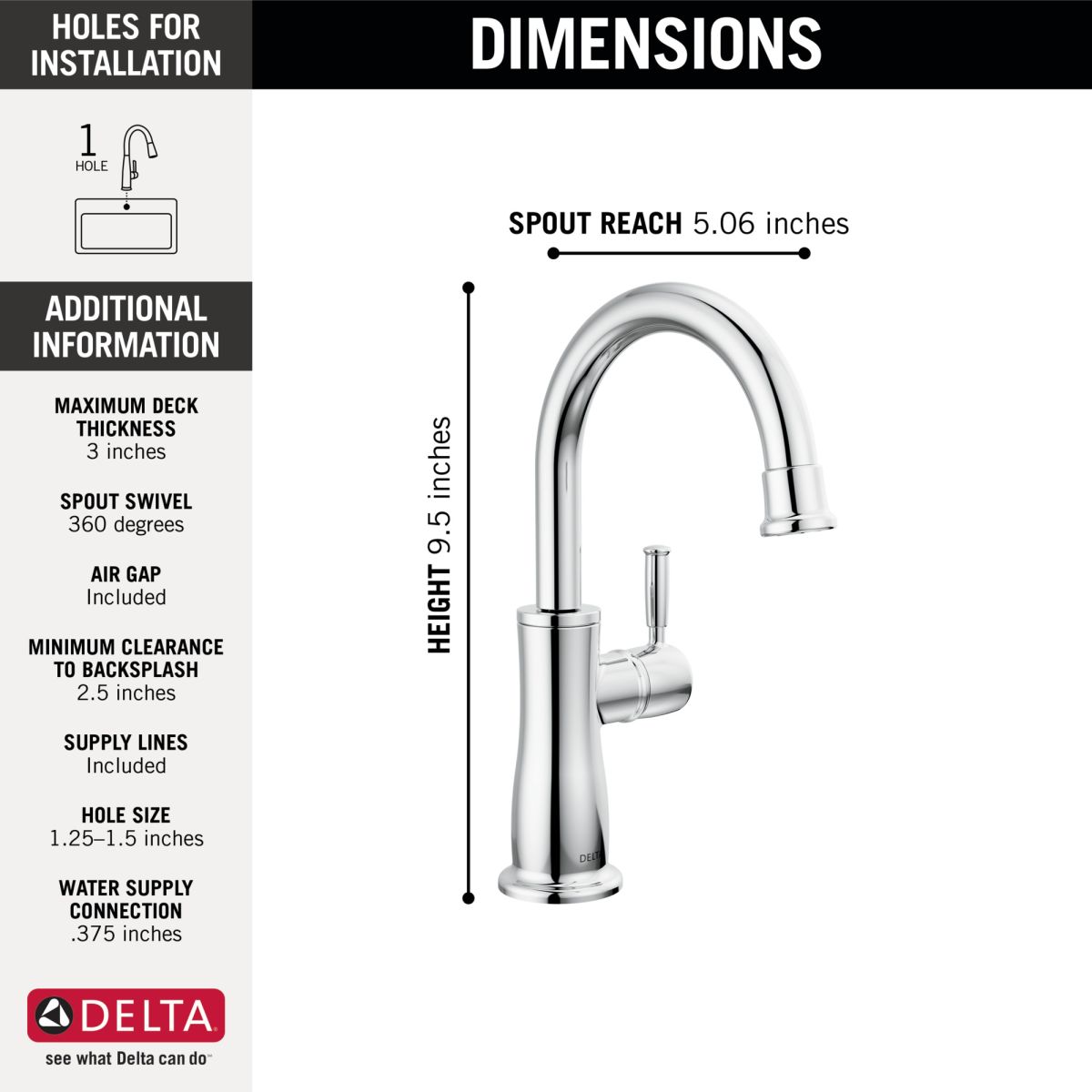 DELTA Other Traditional Beverage Faucet — Chrome