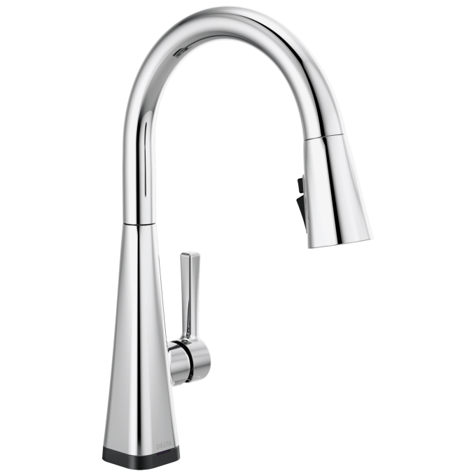 DELTA Lenta Single-Handle Pull-Down Kitchen Faucet with Touch2O Technology — Chrome