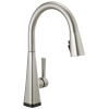DELTA Lenta Single-Handle Pull-Down Kitchen Faucet with Touch2O Technology — Spotshield Stainless