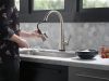DELTA Lenta Single-Handle Pull-Down Kitchen Faucet with Touch2O Technology — Spotshield Stainless