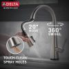 DELTA Lenta Single-Handle Pull-Down Kitchen Faucet with Touch2O Technology — Spotshield Stainless