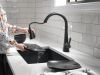 DELTA Lenta Single-Handle Pull-Down Kitchen Faucet — Matte Black