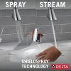 DELTA Hazelwood Single Handle Pull-Down Kitchen Faucet with Soap Dispenser and ShieldSpray Technology — Chrome