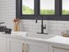 DELTA Nicoli Single Handle Pull-Down Kitchen Faucet — Matte Black / Champagne Bronze