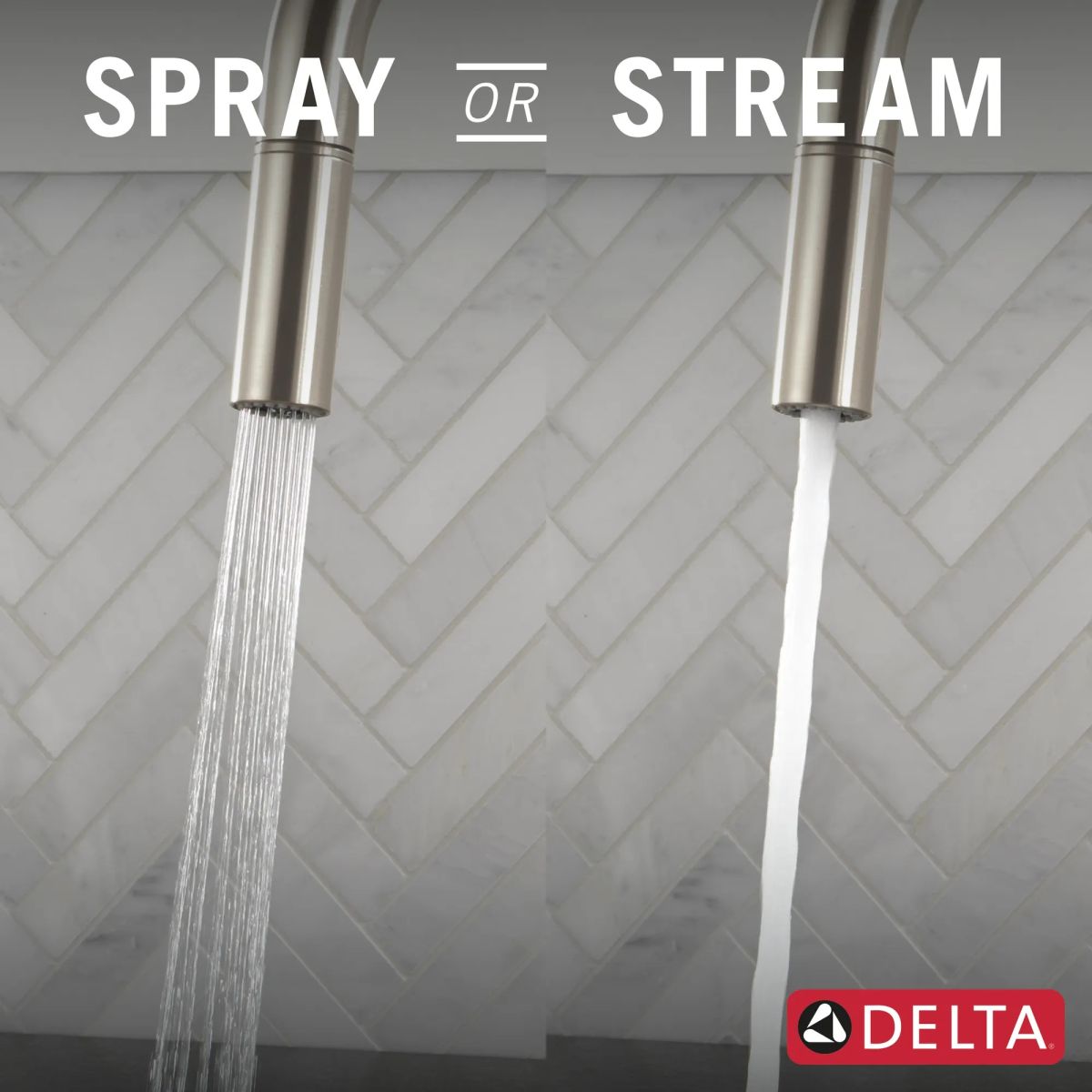 DELTA Nicoli Single Handle Pull-Down Kitchen Faucet — Stainless