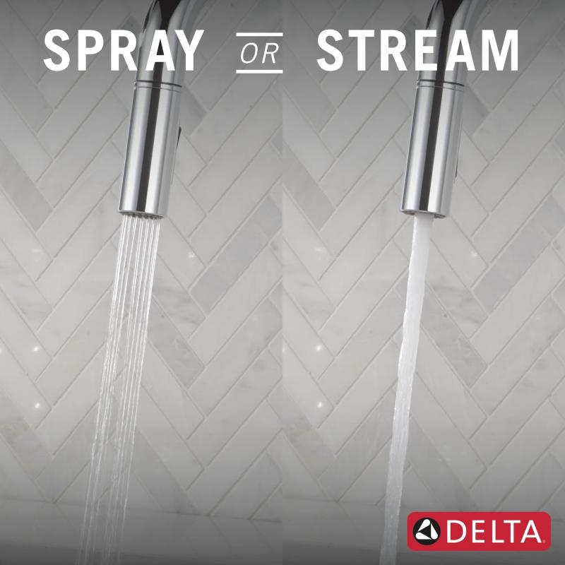 DELTA Nicoli Single Handle Pull-Down Kitchen Faucet — Chrome