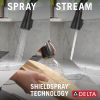 DELTA Capertee Single Handle Pull-Down Kitchen Faucet with Soap Dispenser and ShieldSpray Technology — Matte Black