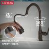 DELTA Capertee Single Handle Pull-Down Kitchen Faucet with Soap Dispenser and ShieldSpray Technology — Venetian Bronze