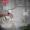 DELTA Capertee Single Handle Pull-Down Kitchen Faucet with Soap Dispenser and ShieldSpray Technology — Spotshield Stainless