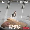DELTA Capertee Single Handle Pull-Down Kitchen Faucet with Soap Dispenser and ShieldSpray Technology — Spotshield Stainless