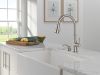 DELTA Capertee Single Handle Pull-Down Kitchen Faucet with Soap Dispenser and ShieldSpray Technology — Spotshield Stainless