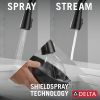 DELTA Boyd Single Handle Pull-Down Kitchen Faucet with Soap Dispenser and ShieldSpray Technology — Matte Black