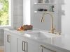 DELTA Boyd Single Handle Pull-Down Kitchen Faucet with Soap Dispenser and ShieldSpray Technology — Champagne Bronze
