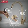 DELTA Boyd Single Handle Pull-Down Kitchen Faucet with Soap Dispenser and ShieldSpray Technology — Champagne Bronze