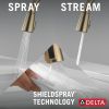 DELTA Boyd Single Handle Pull-Down Kitchen Faucet with Soap Dispenser and ShieldSpray Technology — Champagne Bronze
