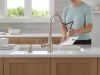 DELTA Boyd Single Handle Pull-Down Kitchen Faucet with Soap Dispenser and ShieldSpray Technology — Spotshield Stainless