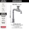 DELTA Broderick True Bar Kitchen Faucet — Arctic Stainless