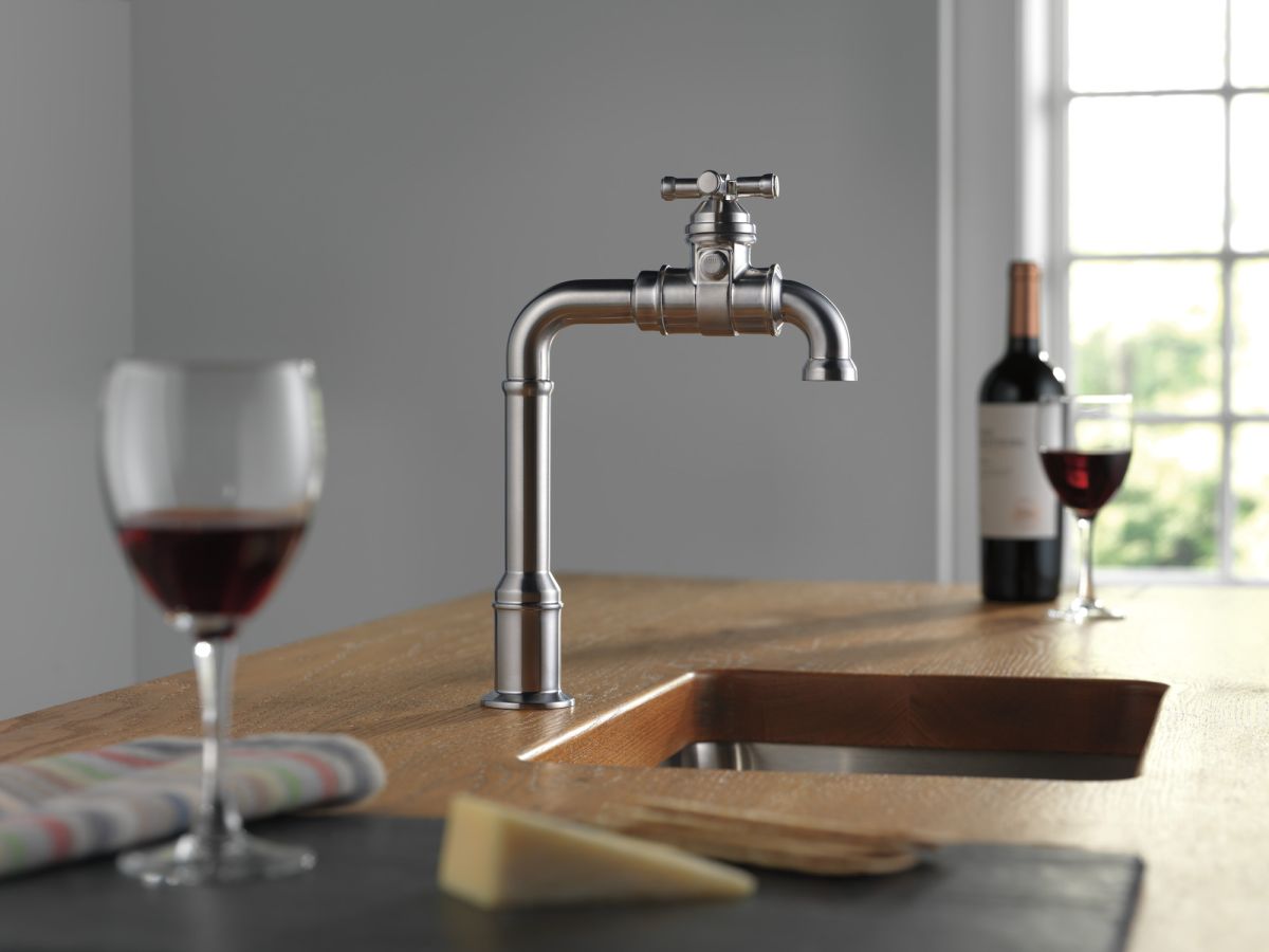 DELTA Broderick True Bar Kitchen Faucet — Arctic Stainless
