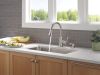 DELTA Lakeview Single Handle Pull-Down Kitchen Faucet with Soap Dispenser and ShieldSpray Technology — Stainless