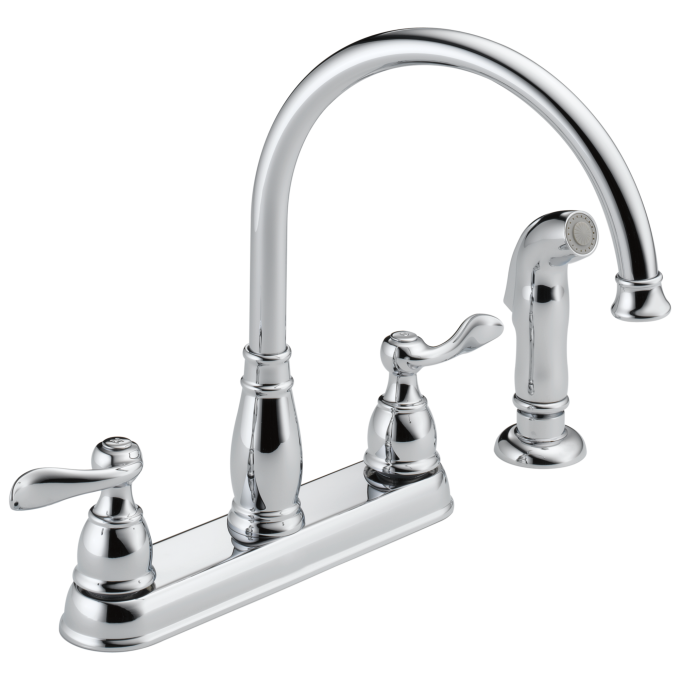 DELTA Windemere Two Handle Kitchen Faucet — Chrome